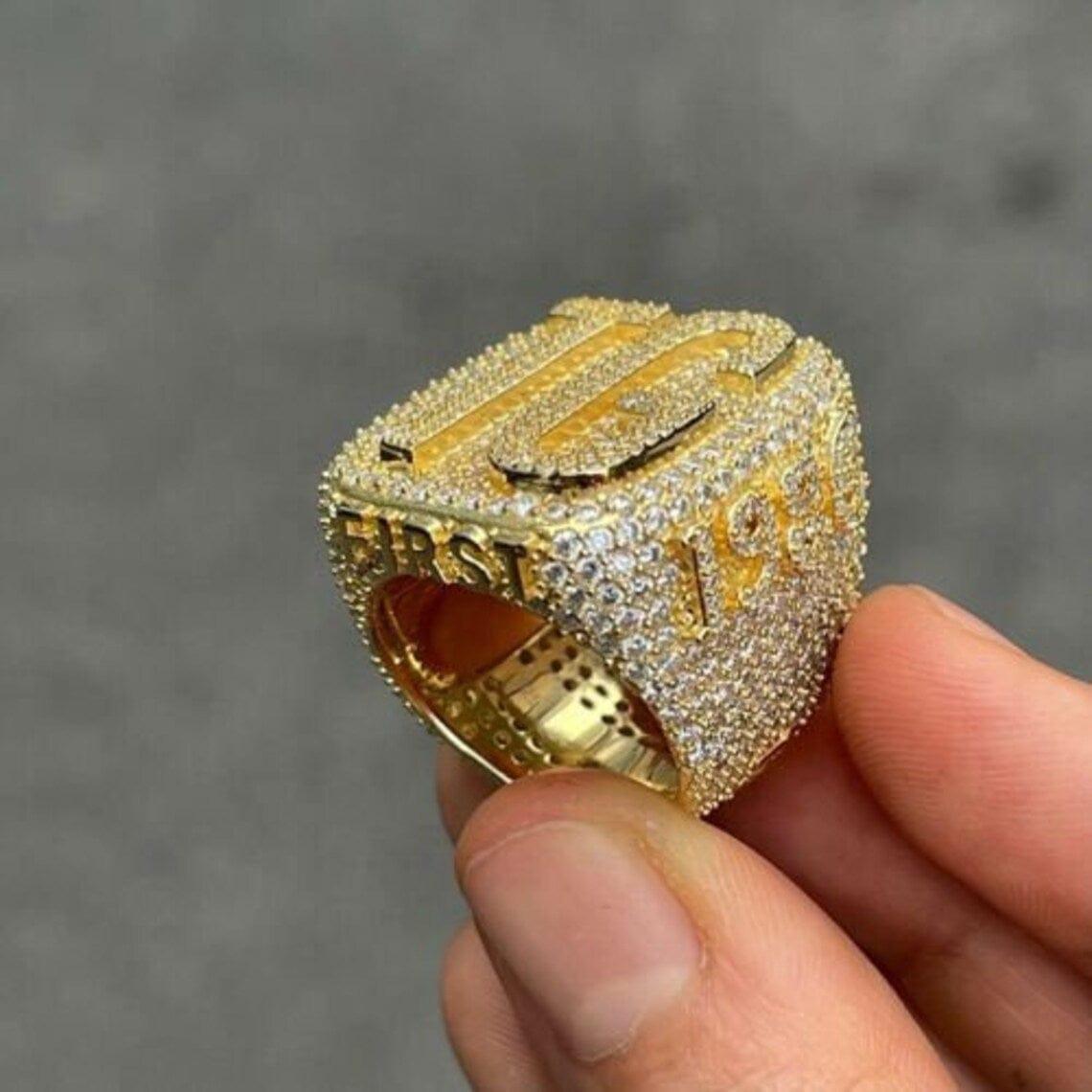 LA PAZ Two-Tone Gold Ring with 4.70ct Yellow and White Diamonds | Menn