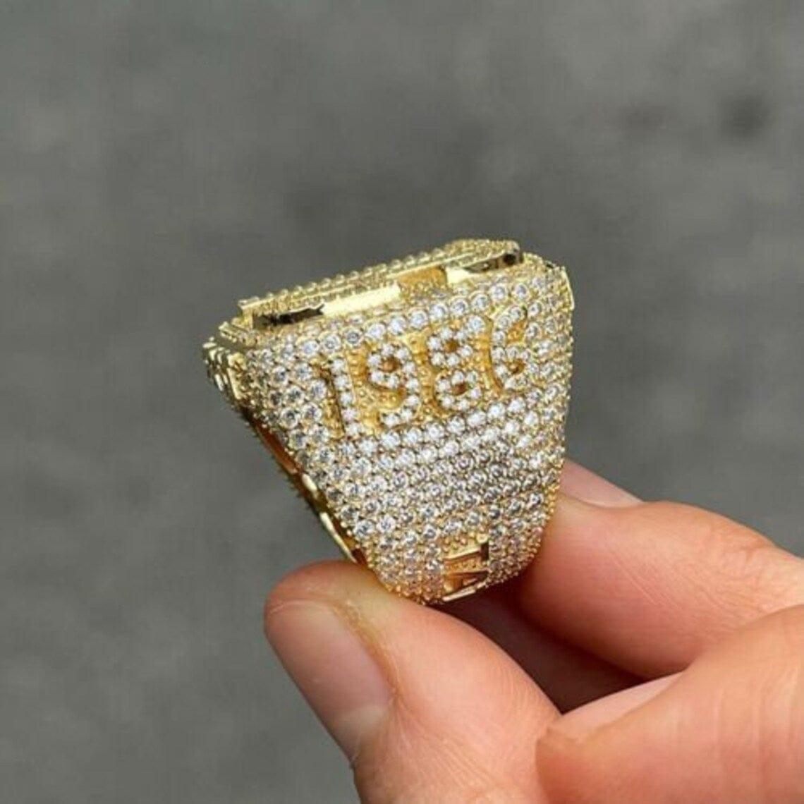 Custom Men's Iced Out VVS Moissanite Diamond Ring - JBR Jeweler