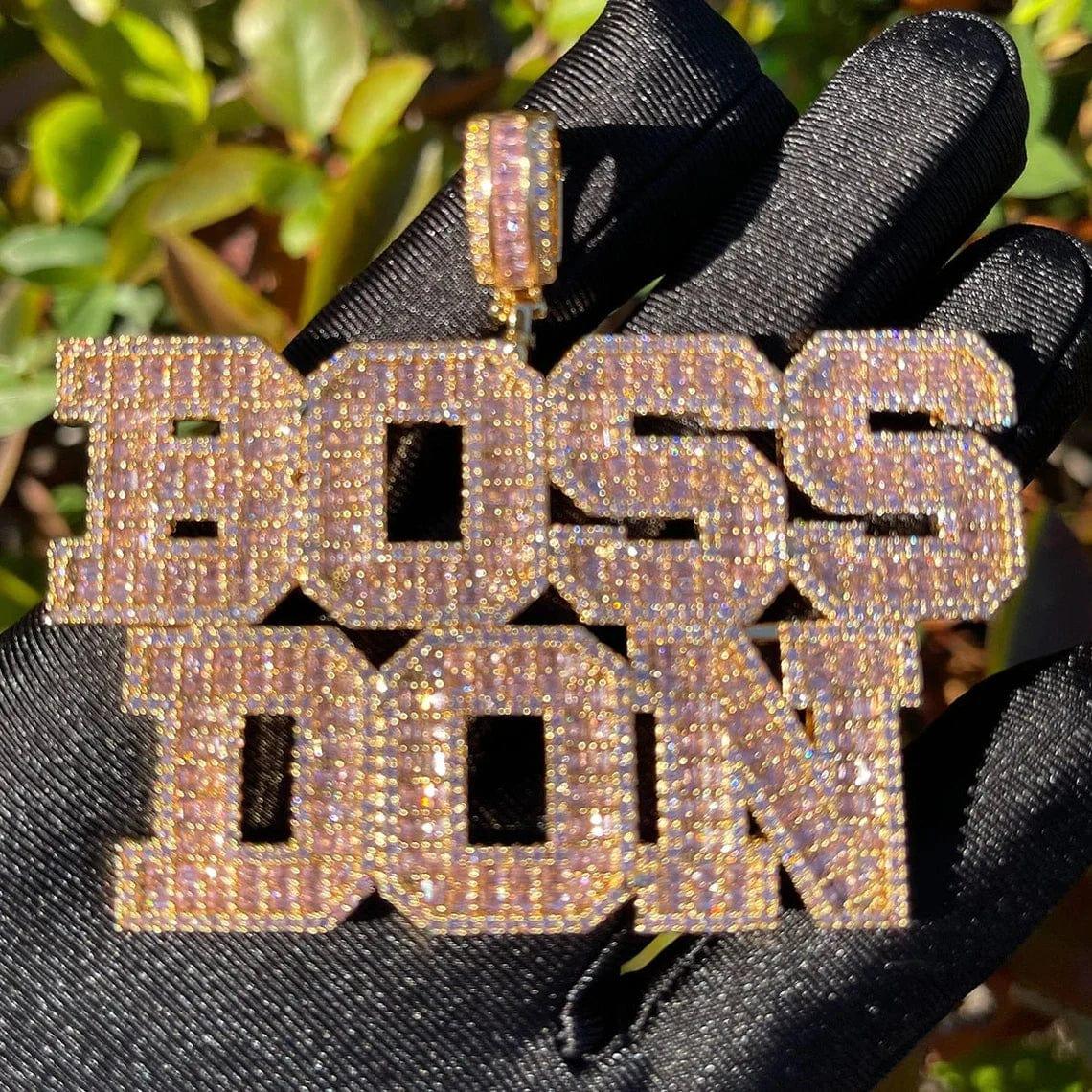 Custom Name Baguette Moissanite Diamond Big Size Hip Hop Pendant - JBR Jeweler