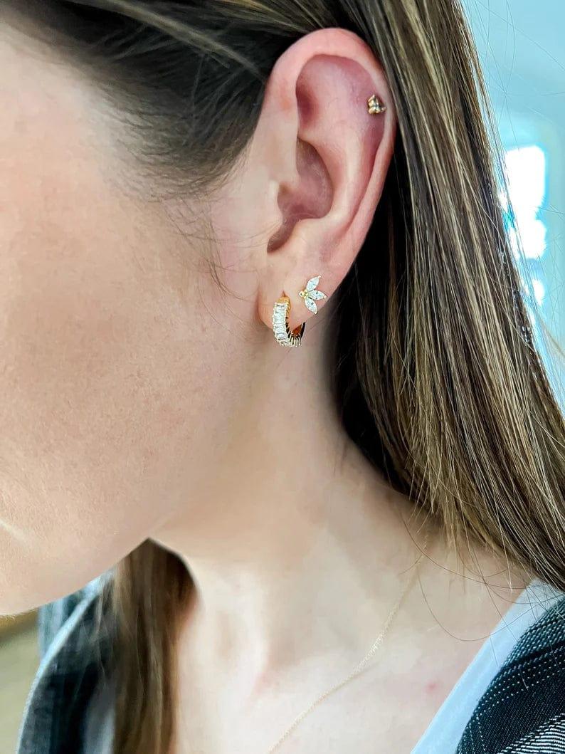 Dainty Marquise Cut Moissanite Earrings for Women - JBR Jeweler