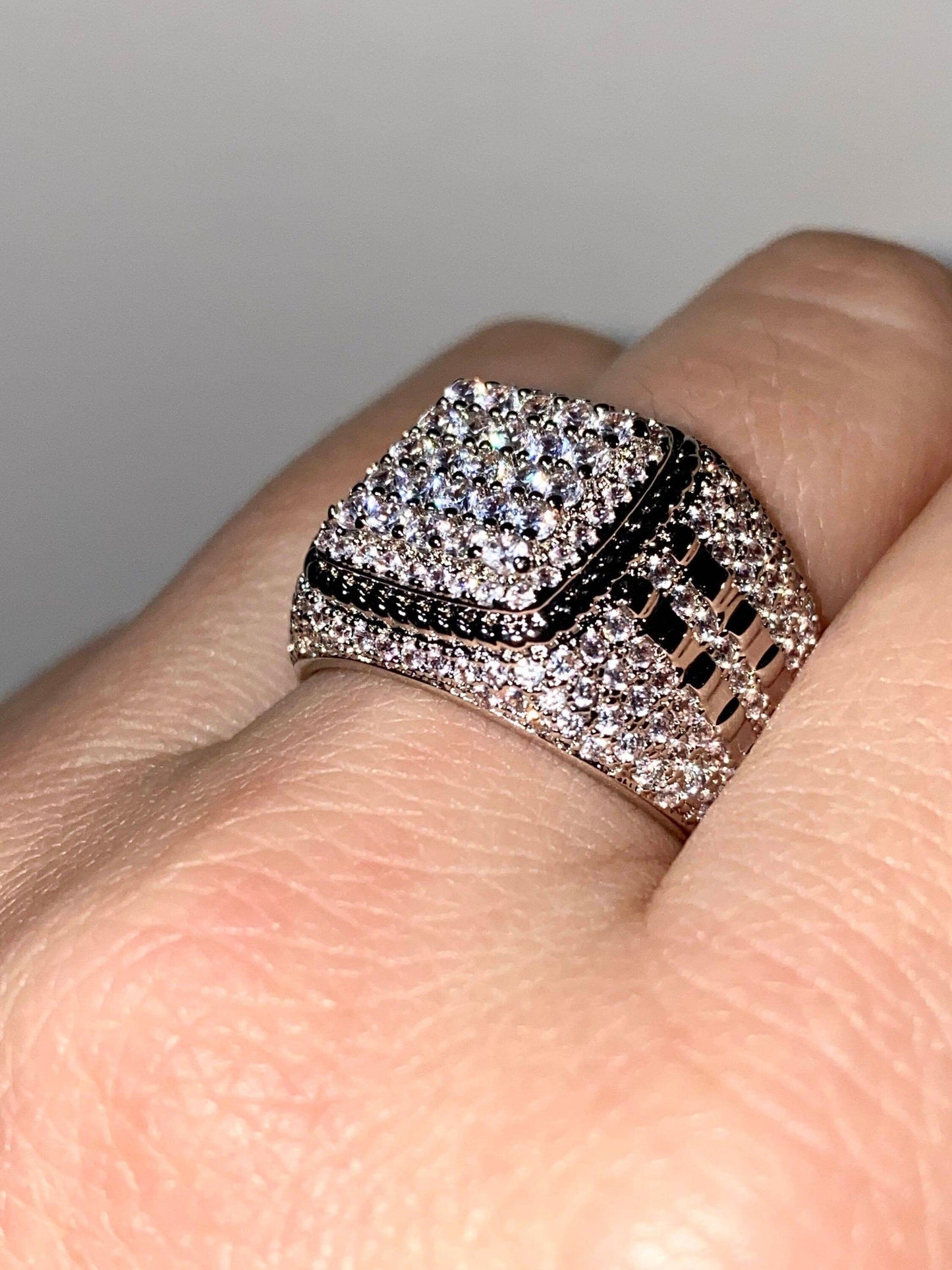 Full Ice out Moissanite Diamond Real VVS Men's Custom Hip Hop Designer Big Ring - JBR Jeweler