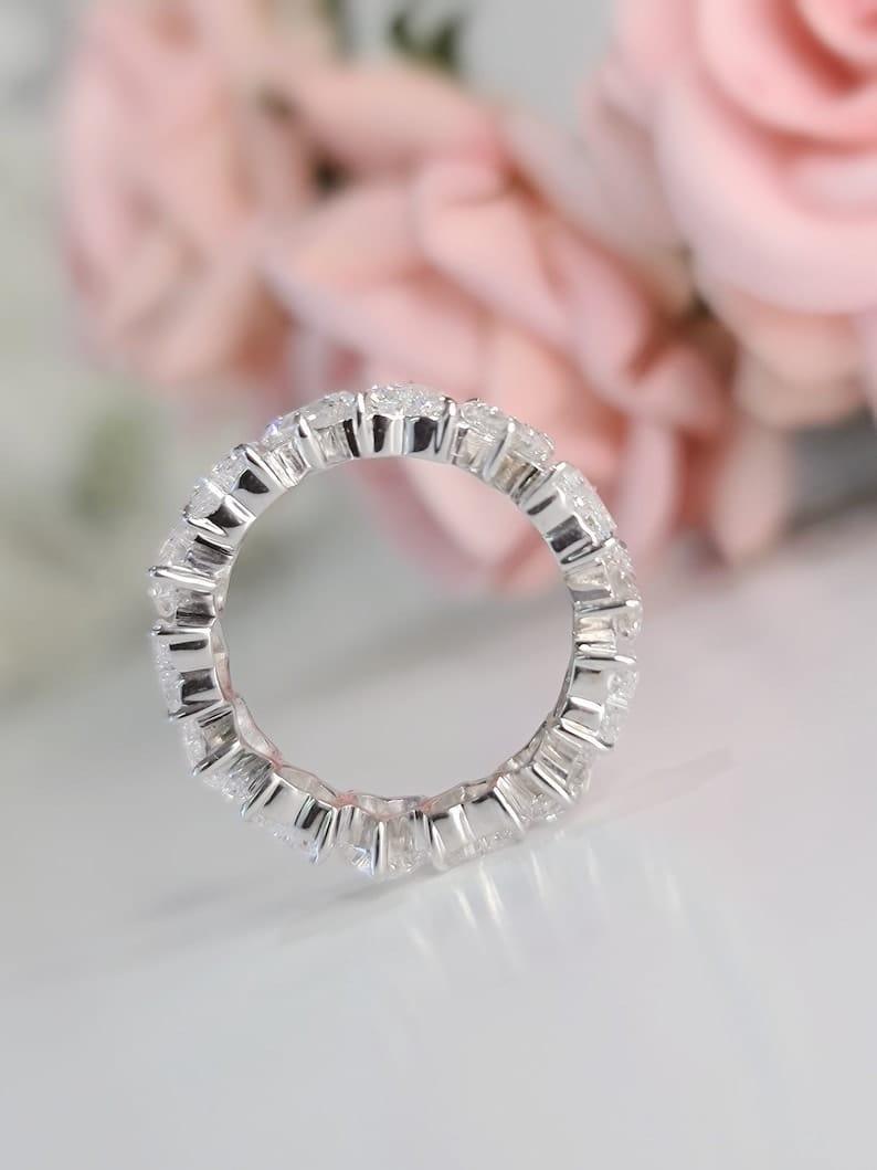 JBR Jeweler Lab Grown Engagement Ring Heart Cut Lab-Grown Diamond Full Eternity Wedding Band