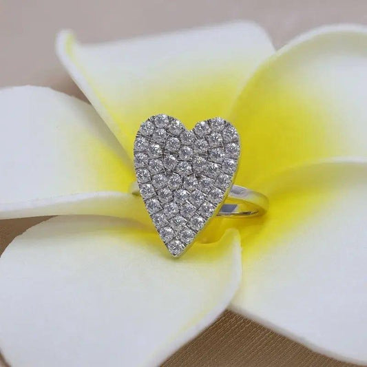Heart Shaped Round Lab Grown-CVD Diamond Promise Ring - JBR Jeweler
