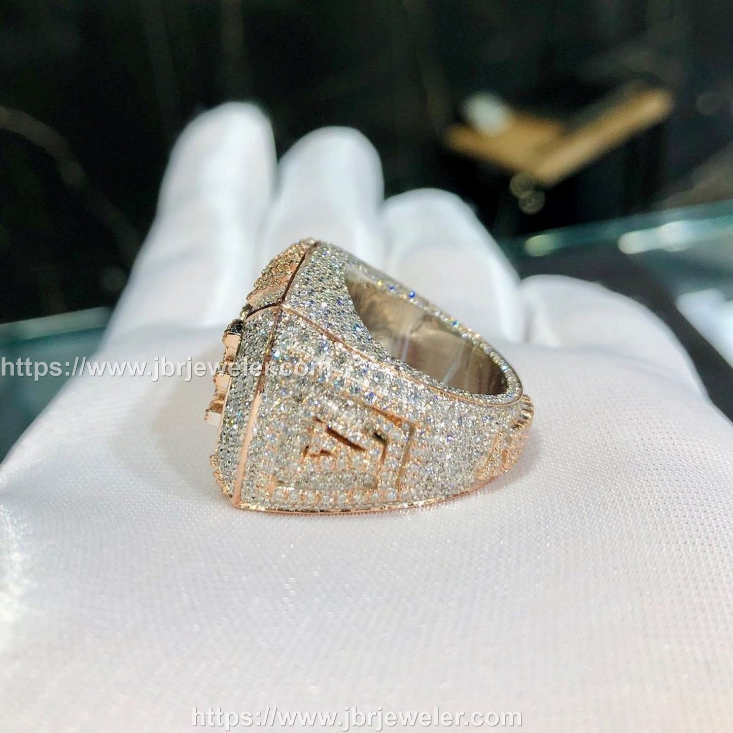 Custom Mens VVS Moissanite Bling Diamond Iced Out Rings