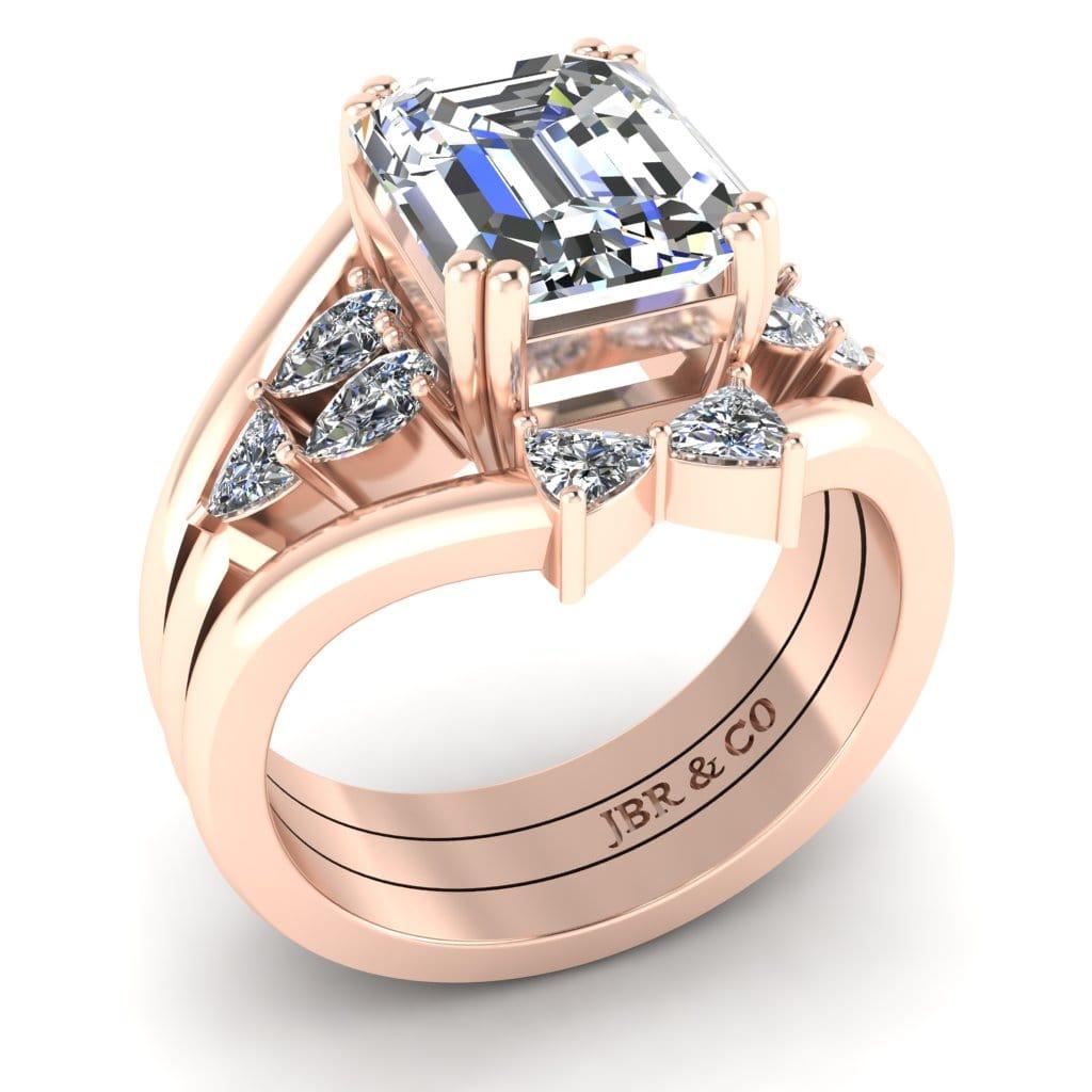 JBR 3PC Emerald Cut Sterling Silver Ring Set - JBR Jeweler