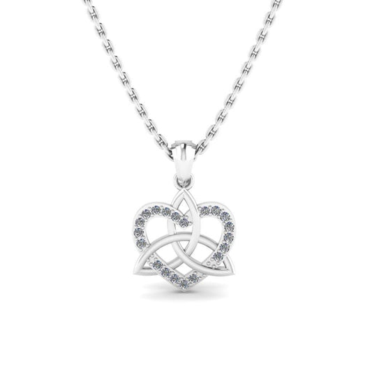 JBR Amore Intertwined Heart Sterling Silver Necklace - JBR Jeweler