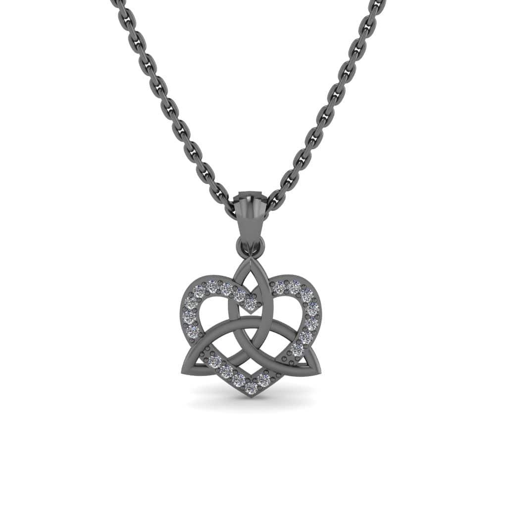 JBR Amore Intertwined Heart Sterling Silver Necklace - JBR Jeweler