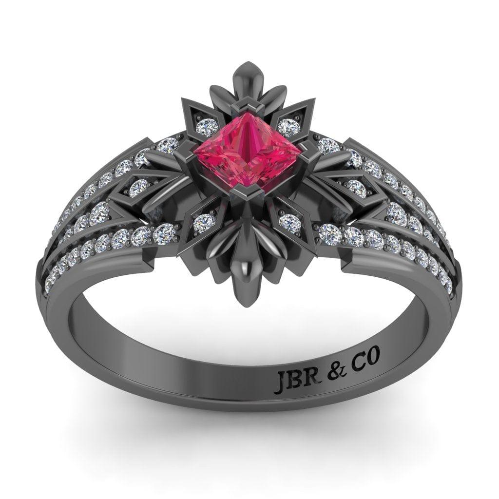 JBR Aquamarine Elsa Snowflake S925 Sterling Silver Ring - JBR Jeweler
