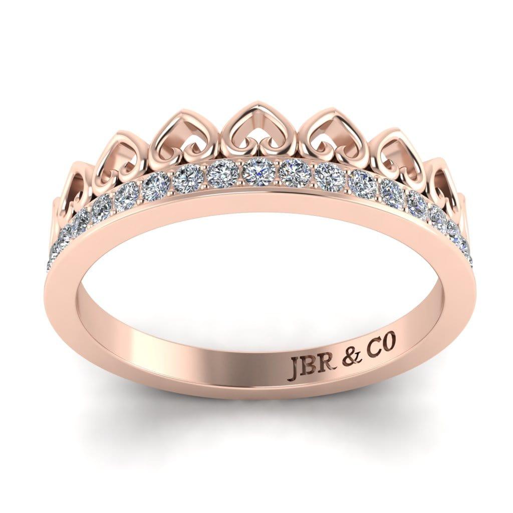 JBR Be Your Queen Crown Shape Round Cut Sterling Silver Ring - JBR Jeweler