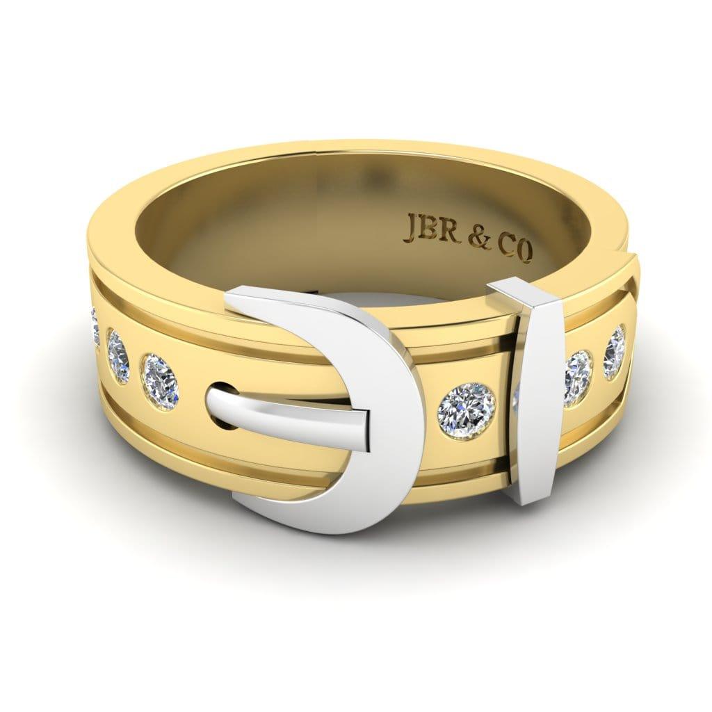 JBR Belt Buckle Style Sterling Silver Band - JBR Jeweler
