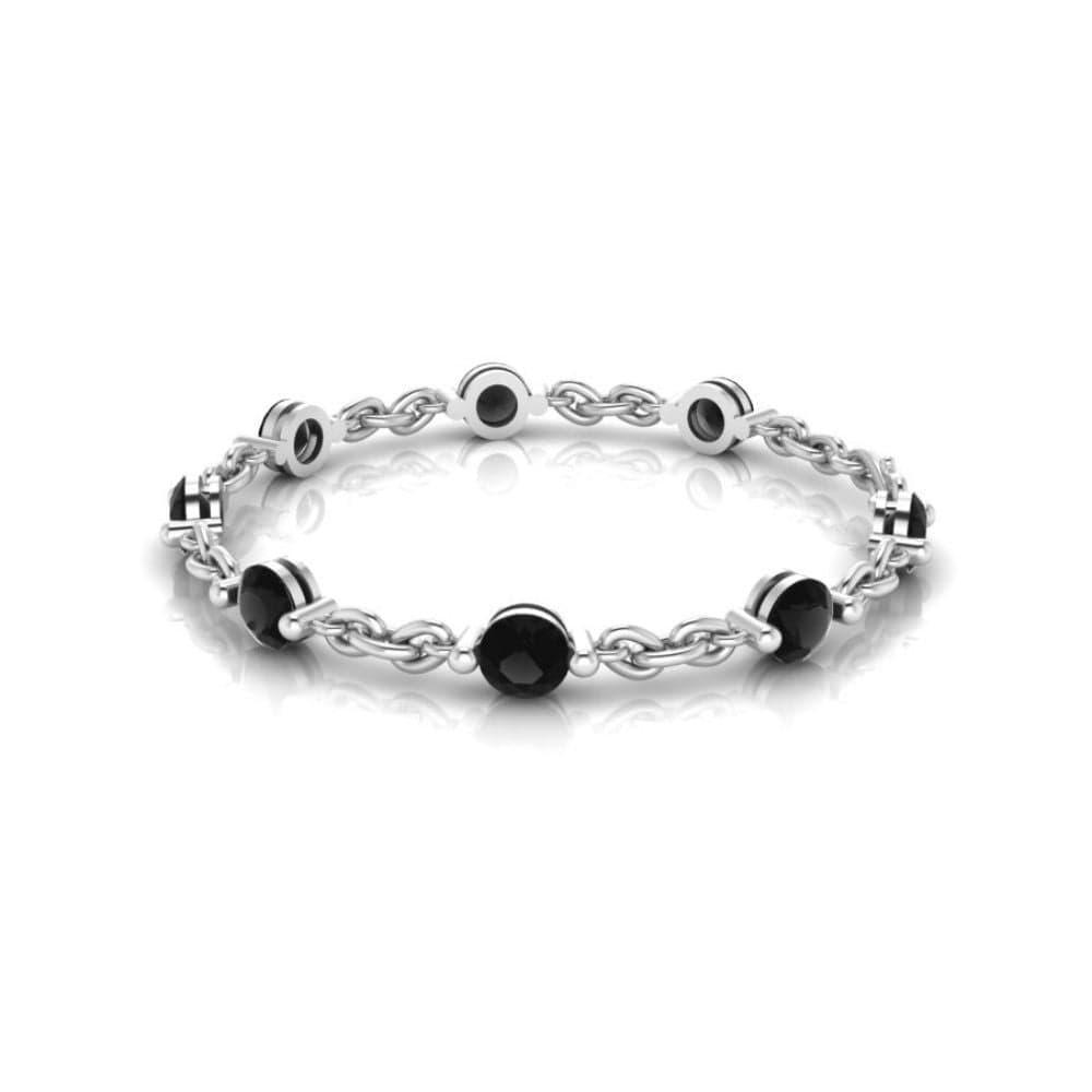 JBR Black Simulants Diamond Chain Link Bracelet - JBR Jeweler