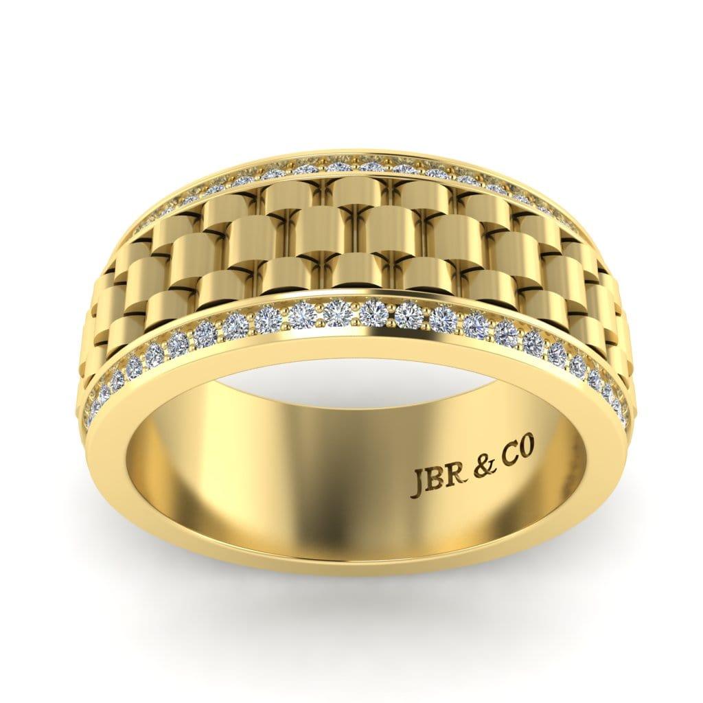 JBR Bold Style Sterling Silver Men’s Wedding Band - JBR Jeweler