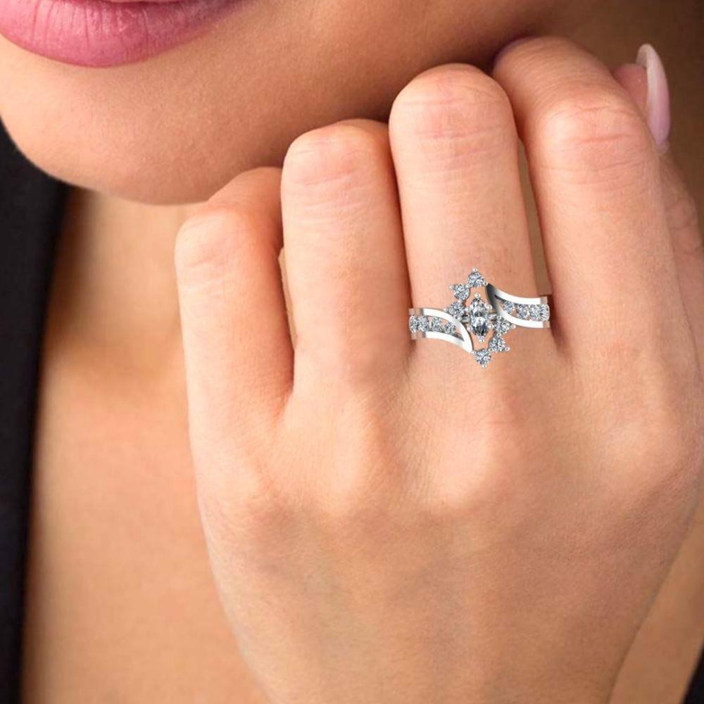 Buy HIJAN Statement Rings Delicate Gifts Dainty S925 Classic Six-claw Diamond  Ring Synthetic Zirconia Ring Birthday for Mother Online at desertcartINDIA