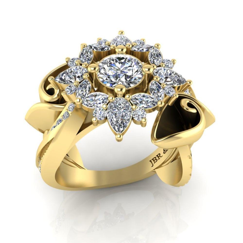 JBR Jeweler Silver Ring JBR Calla Lily S925 Engagement Ring