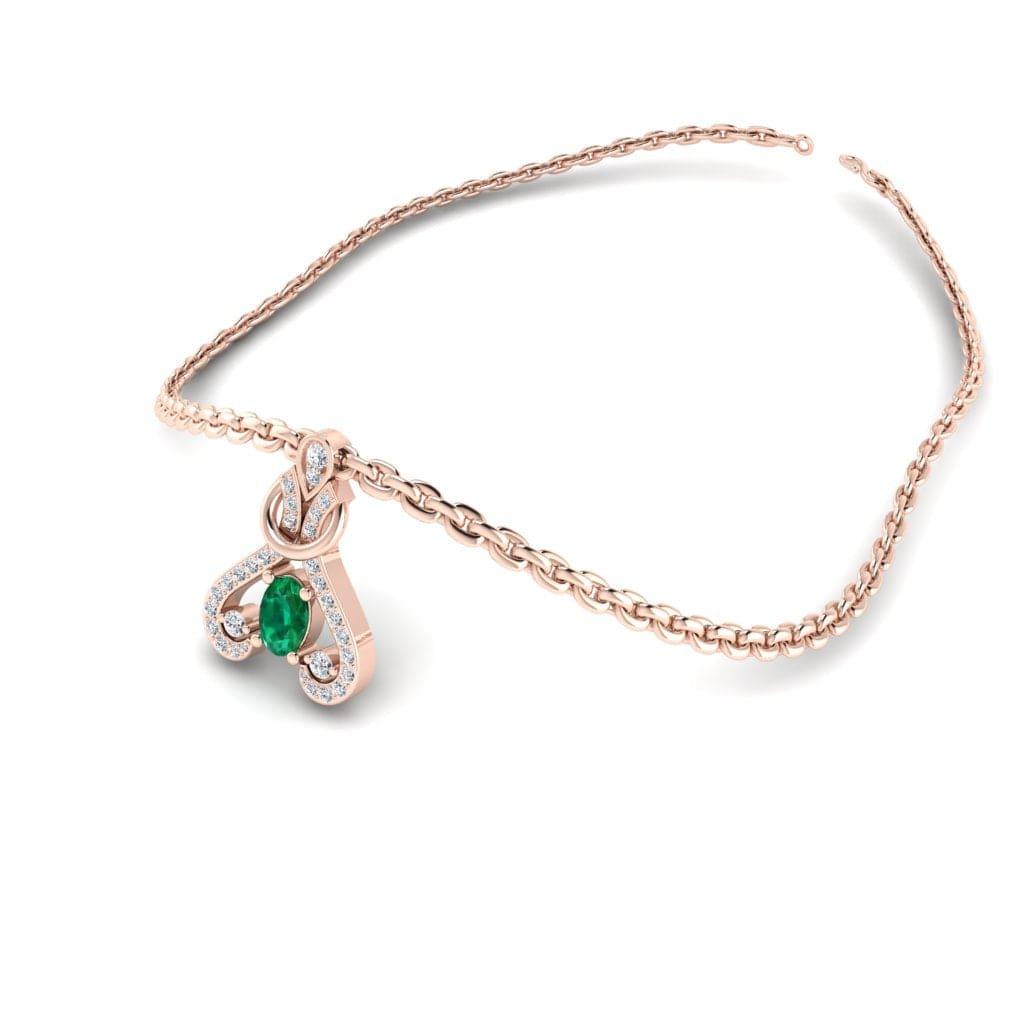 JBR Cinderella Dream Round Cut Diamond Sterling Silver Necklace - JBR Jeweler