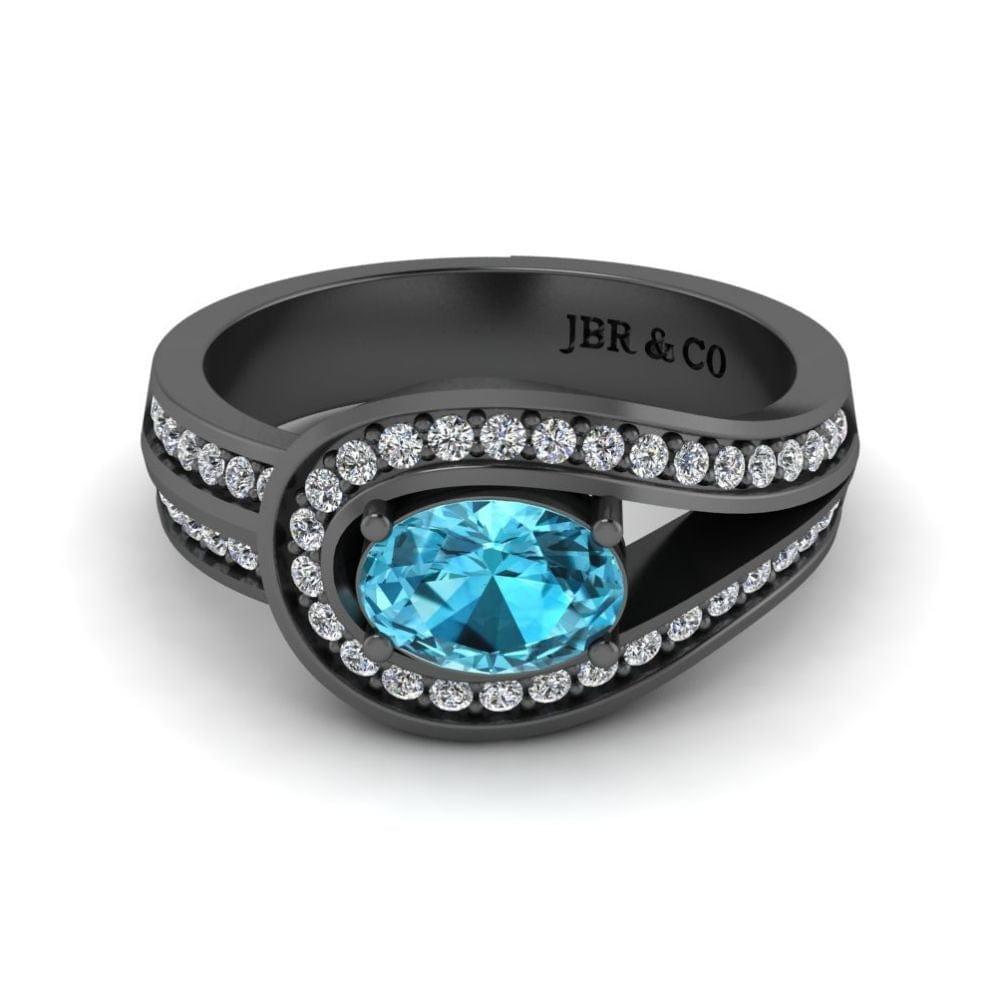 JBR Classic Aquamarine Sterling Silver Ring - JBR Jeweler