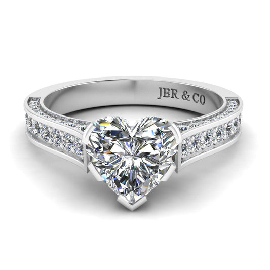 JBR Classic Heart Cut Sterling Silver Ring - JBR Jeweler