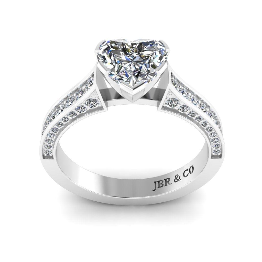JBR Jeweler Silver Ring JBR Classic Heart Cut Sterling Silver Ring