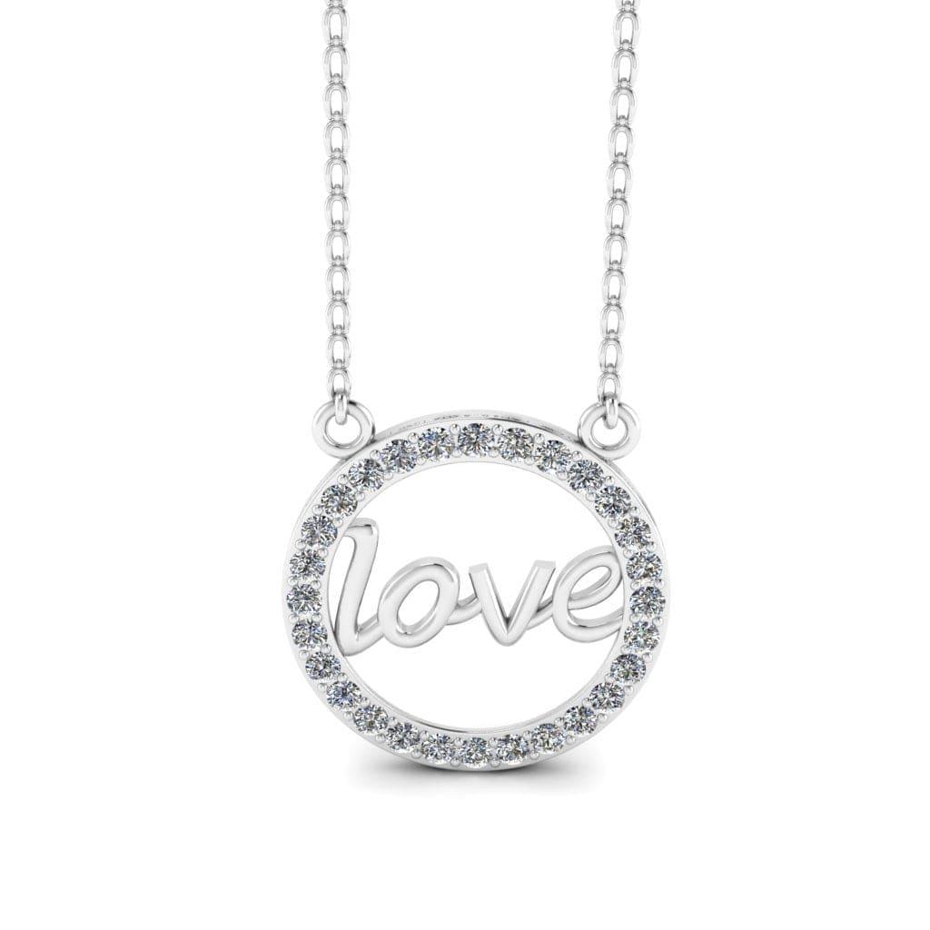 JBR Classic Love Symbol Sterling Silver Geometric Necklace - JBR Jeweler