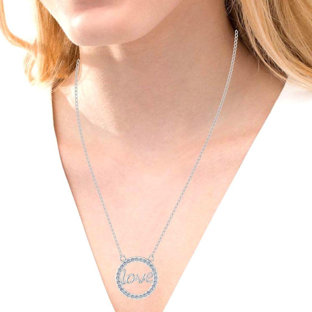 JBR Classic Love Symbol Sterling Silver Geometric Necklace - JBR Jeweler