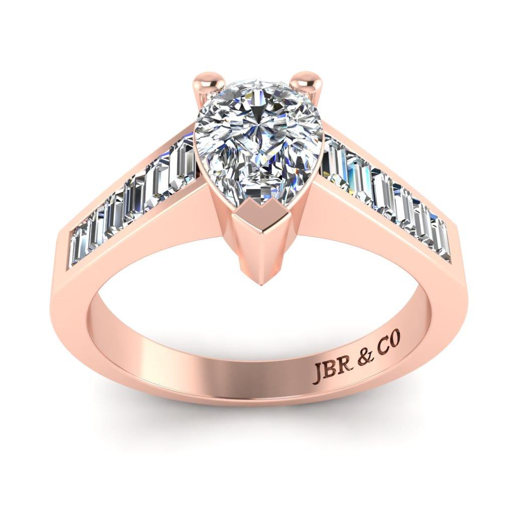 JBR Classic Pear Cut Sterling Silver Ring - JBR Jeweler