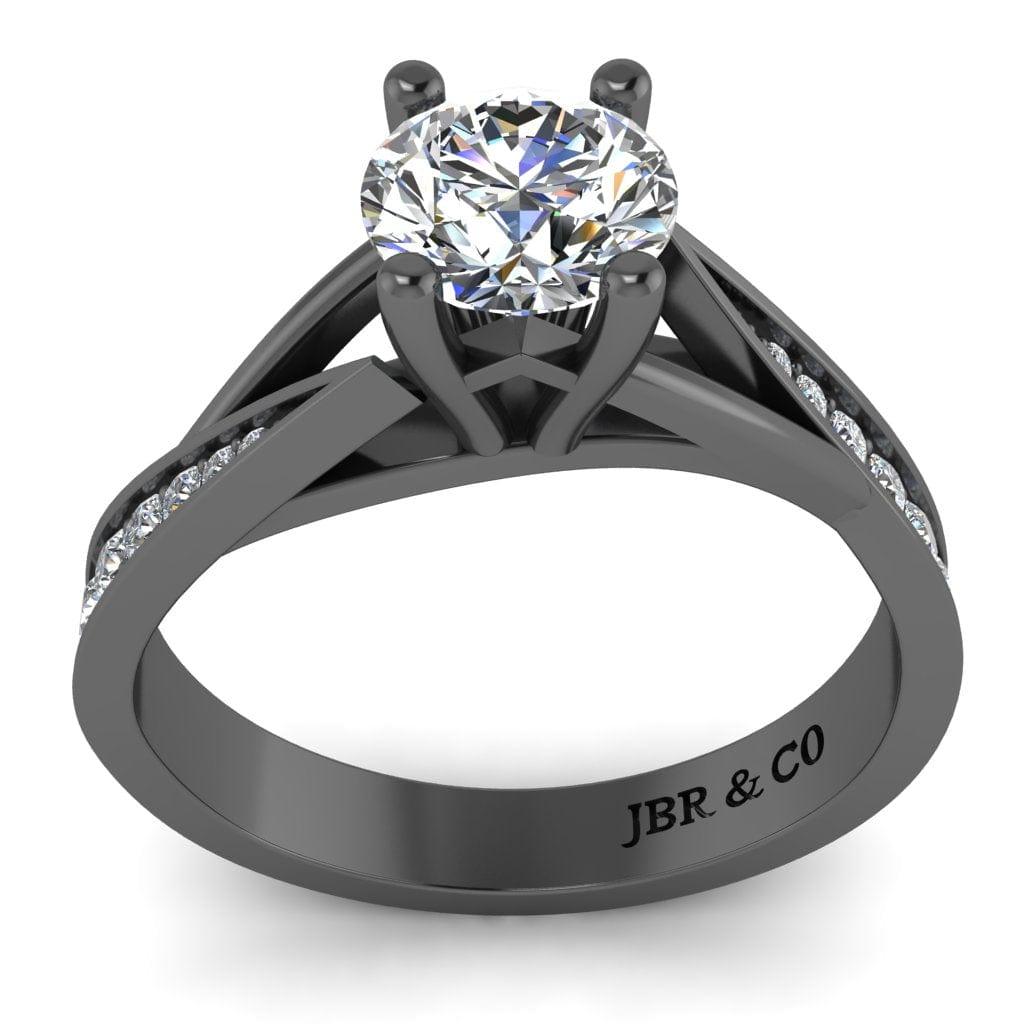 JBR Classic Round Cut Solitaire Sterling Silver Engagement Ring - JBR Jeweler