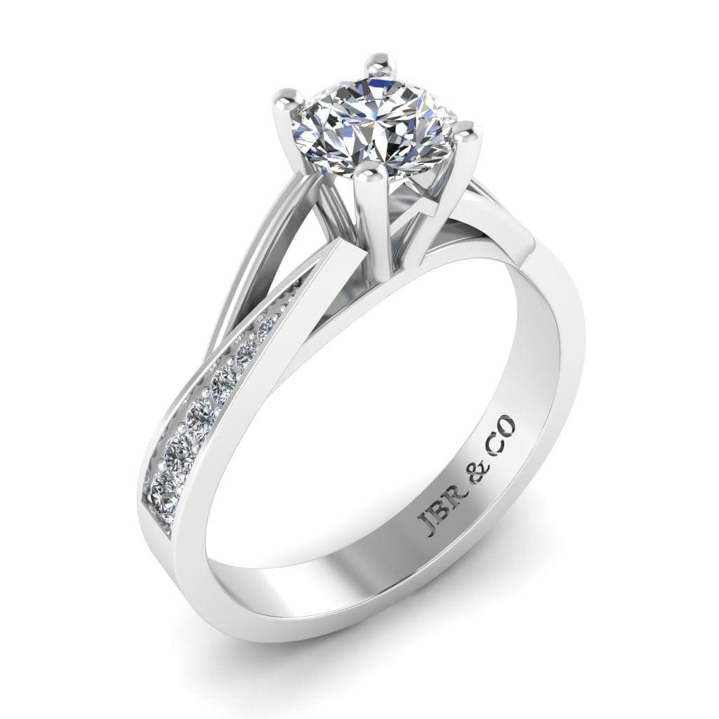 JBR Classic Round Cut Solitaire Sterling Silver Engagement Ring - JBR Jeweler