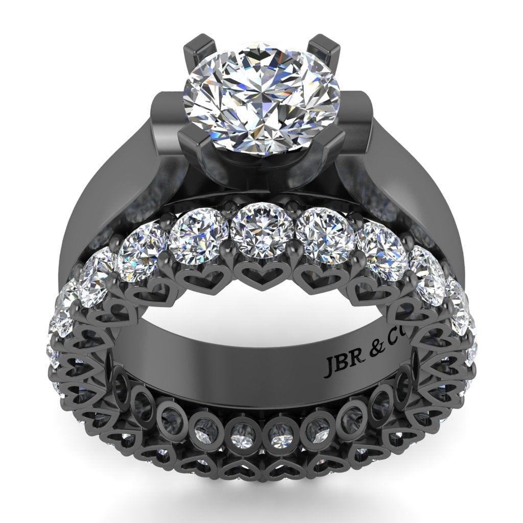JBR Jeweler Silver Ring JBR Classic Round Cut Sterling Silver Ring Bridal Set