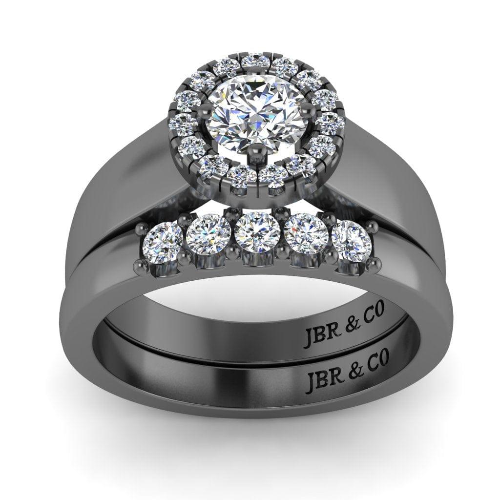 JBR Classic Round Cut Sterling Silver Ring Set - JBR Jeweler