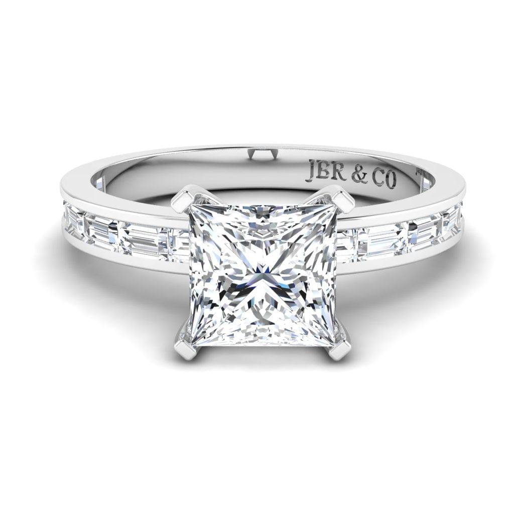 JBR Jeweler Silver Ring 3 / Silver JBR Classic Solitaire Princess Cut Sterling Silver Promise Ring