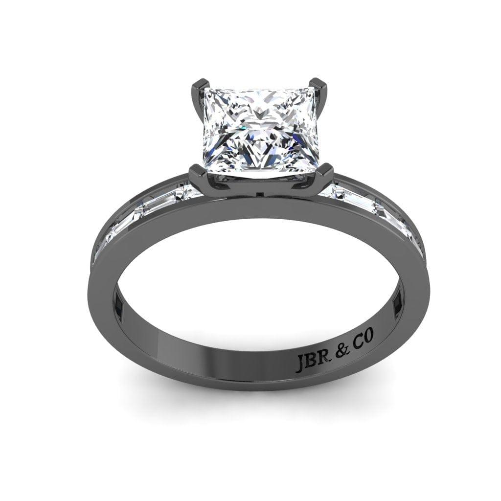 JBR Jeweler Silver Ring JBR Classic Solitaire Princess Cut Sterling Silver Promise Ring