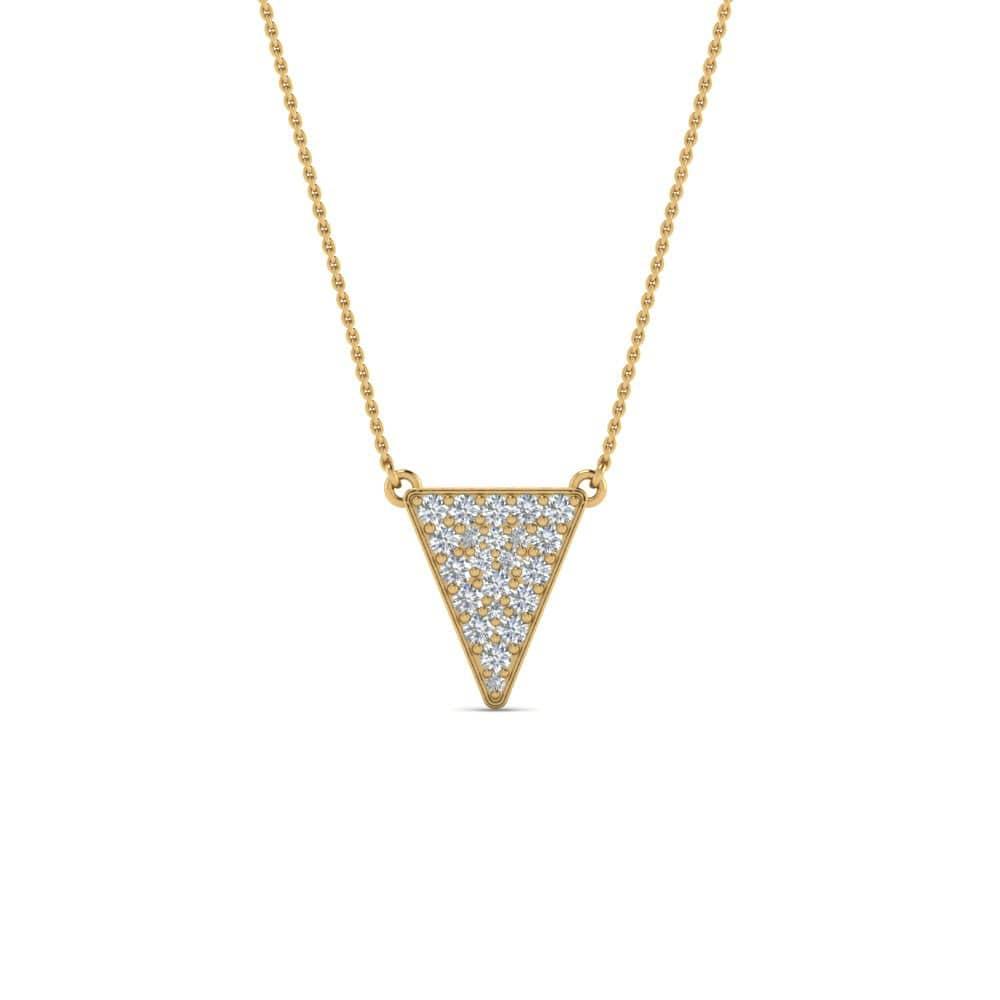 JBR Cluster Diamond Triangle Sterling Silver Pendant - JBR Jeweler