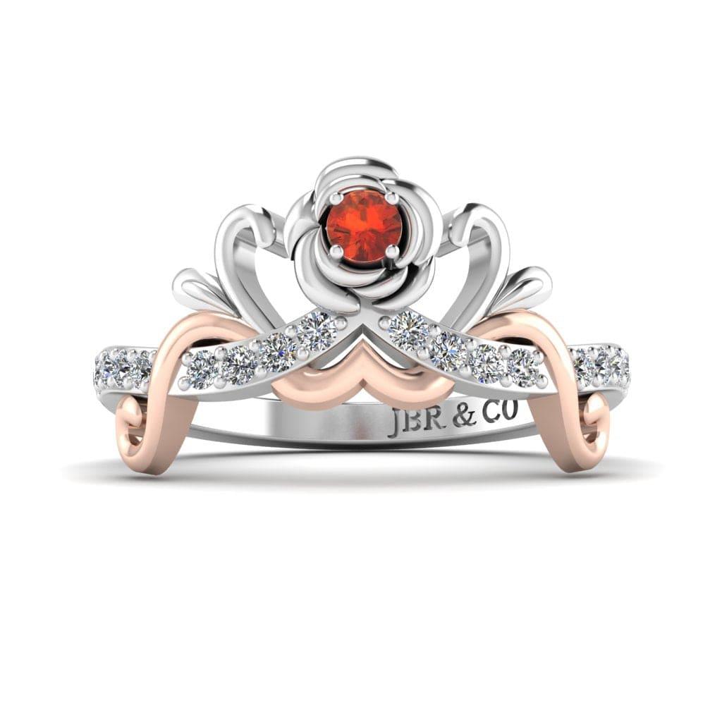 JBR Cute Baby Princess Two Tone Sterling Silver Ring - JBR Jeweler