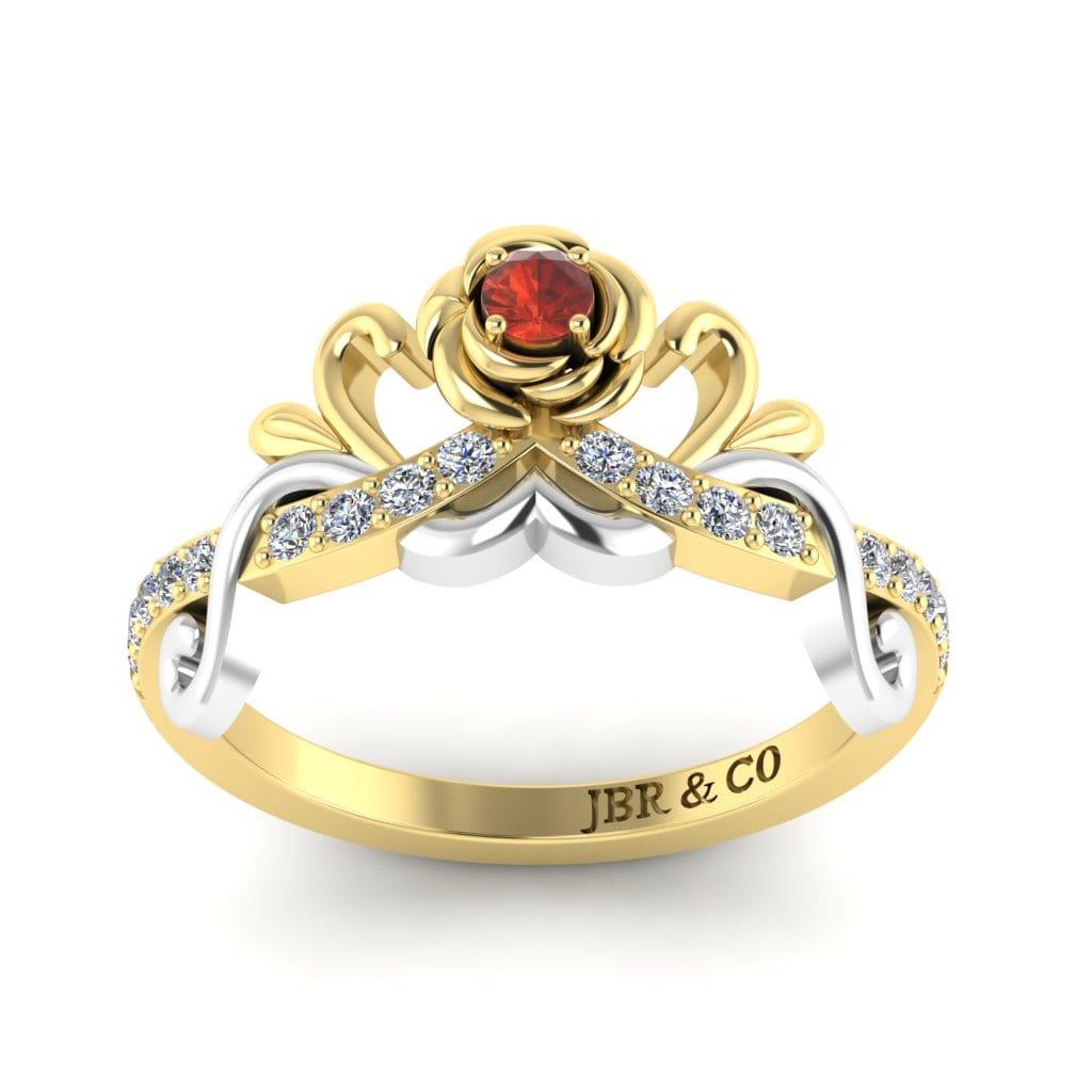 JBR Cute Baby Princess Two Tone Sterling Silver Ring - JBR Jeweler