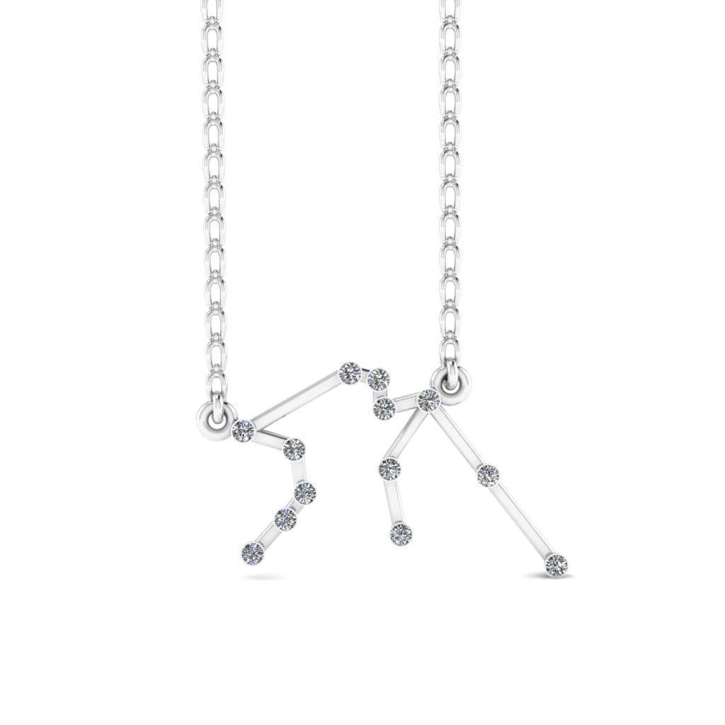 JBR Dainty Aquarius Zodiac Sign Sterling Silver Necklace - JBR Jeweler