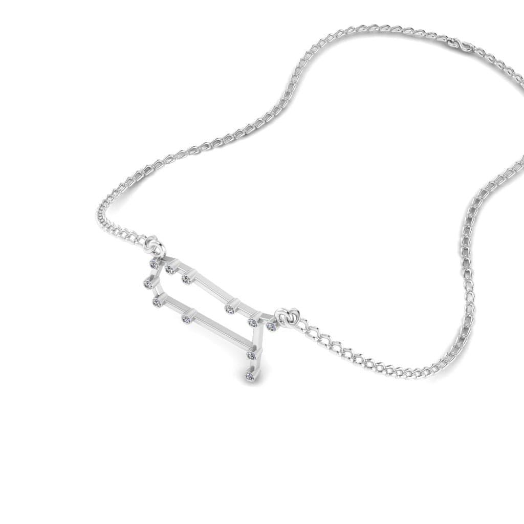 JBR Dainty Gemini Zodiac Sign Sterling Silver Necklace - JBR Jeweler