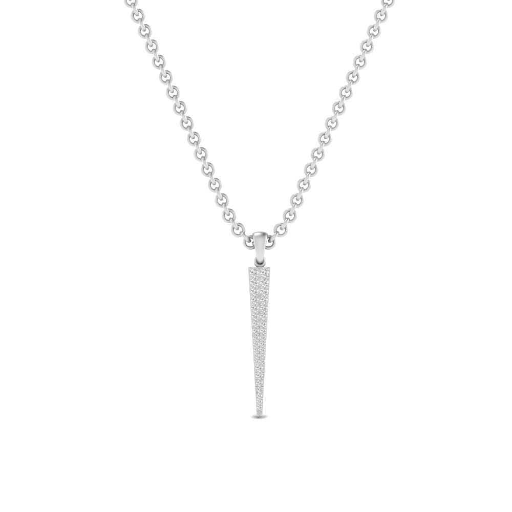 JBR Dainty Pave Diamond Drop Pendant In Sterling Silver - JBR Jeweler