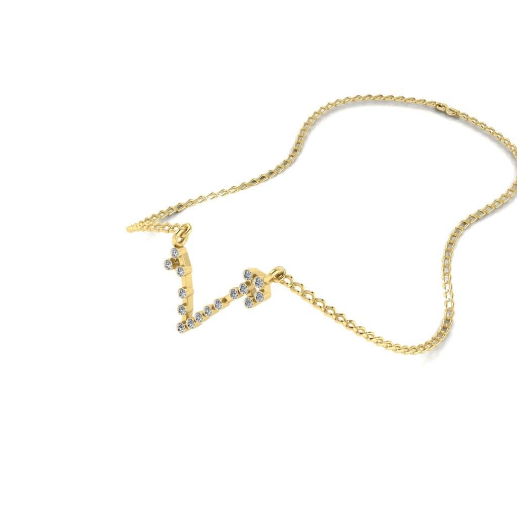 JBR Dainty Pisces Zodiac Sign Sterling Silver Necklace - JBR Jeweler