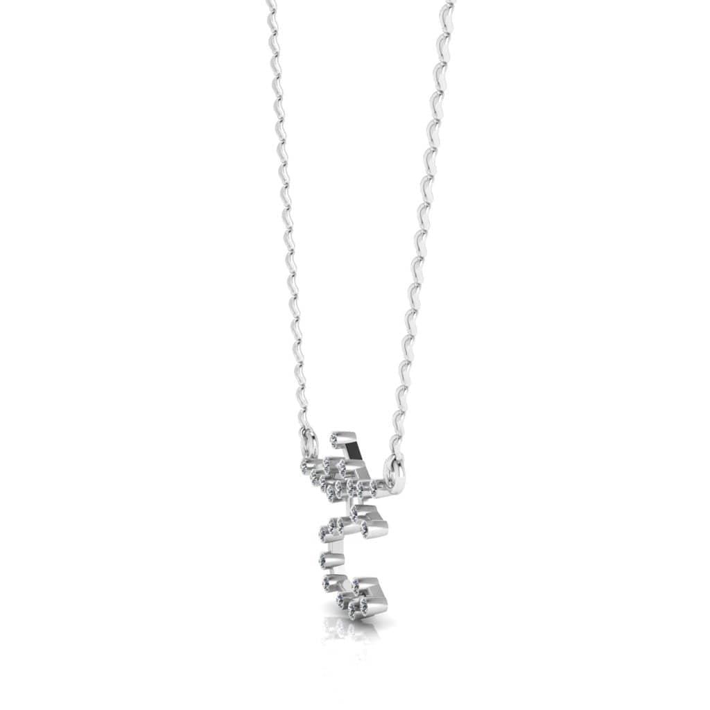 JBR Jeweler Silver Necklace JBR Dainty Sagittarius Zodiac Sign Sterling Silver Necklace