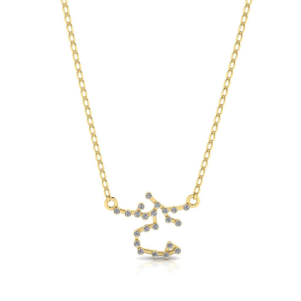 JBR Jeweler Silver Necklace 14 / Silver Yellow Gold Plated JBR Dainty Sagittarius Zodiac Sign Sterling Silver Necklace