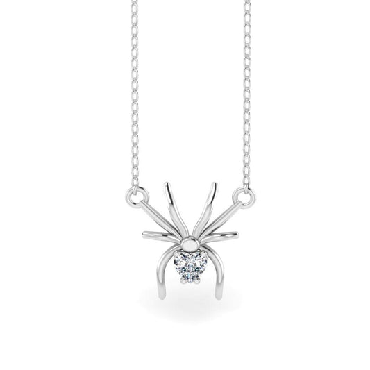 JBR Dainty Scorpio Heart Cut Diamonds Sterling Silver Necklace - JBR Jeweler