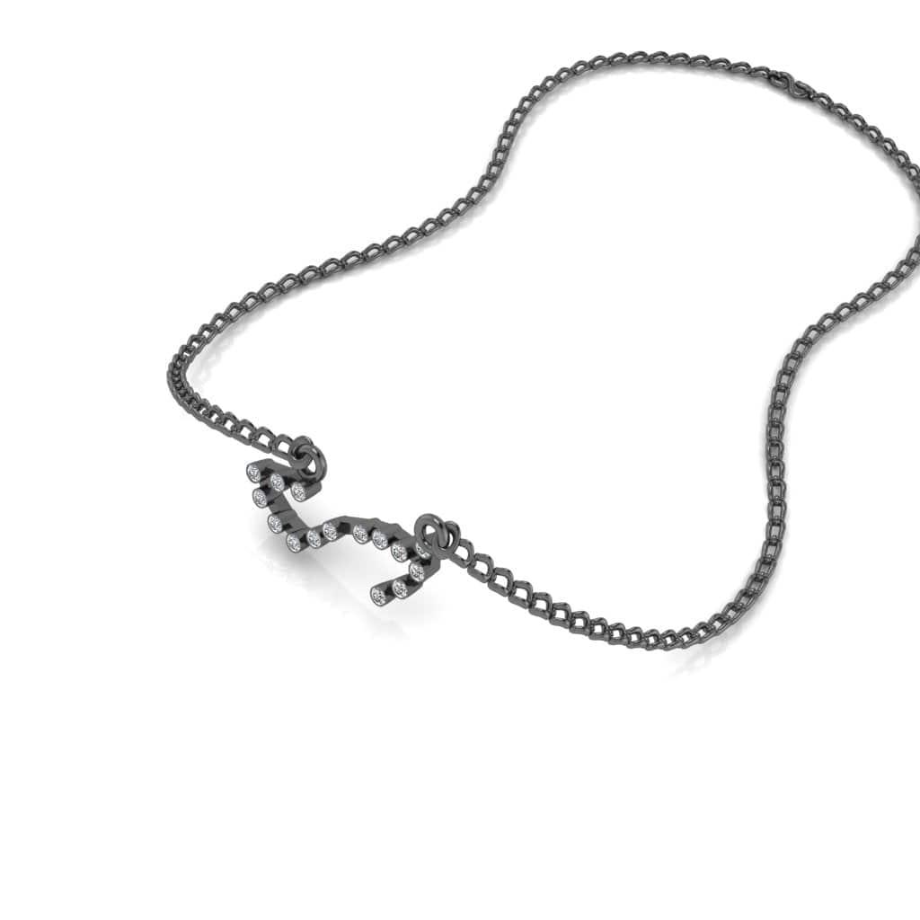 JBR Jeweler Silver Necklace JBR Dainty Scorpio Zodiac Sign Sterling Silver Necklace