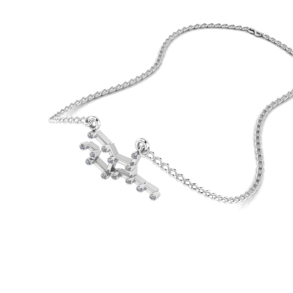 JBR Jeweler Silver Necklace JBR Dainty Virgos Zodiac Sign Sterling Silver Necklace