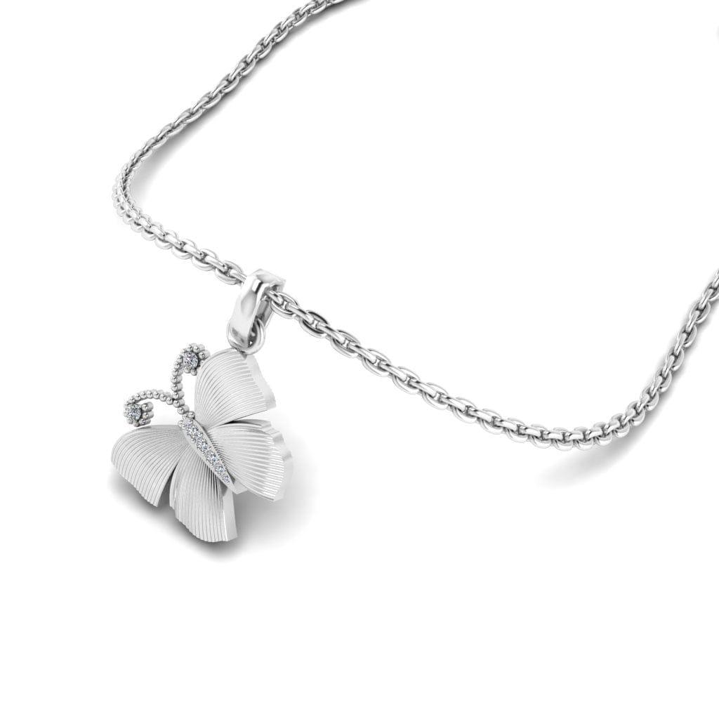 JBR Delicate Butterfly Beads Sterling Silver Necklaces - JBR Jeweler