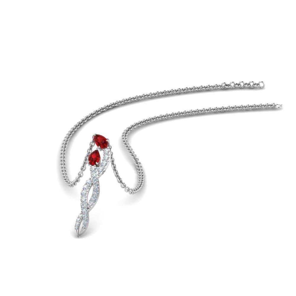 JBR Diamond Pave Set Twisted Snake Sterling Silver Necklace - JBR Jeweler