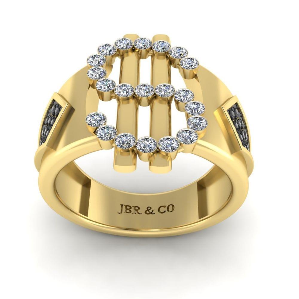 JBR Dollar Bezel Set Sterling Silver Cocktail Ring - JBR Jeweler