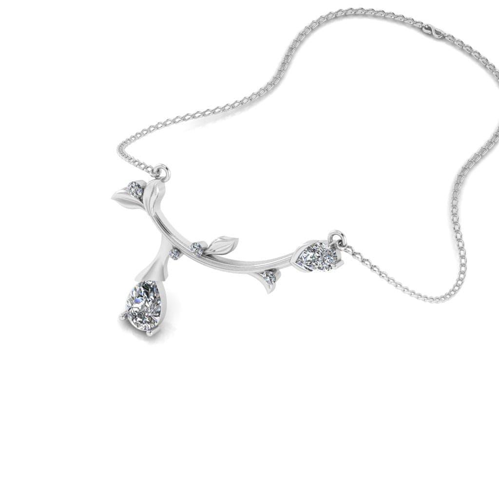JBR Duo Floret Miracle Plate Sterling Silver Necklace - JBR Jeweler
