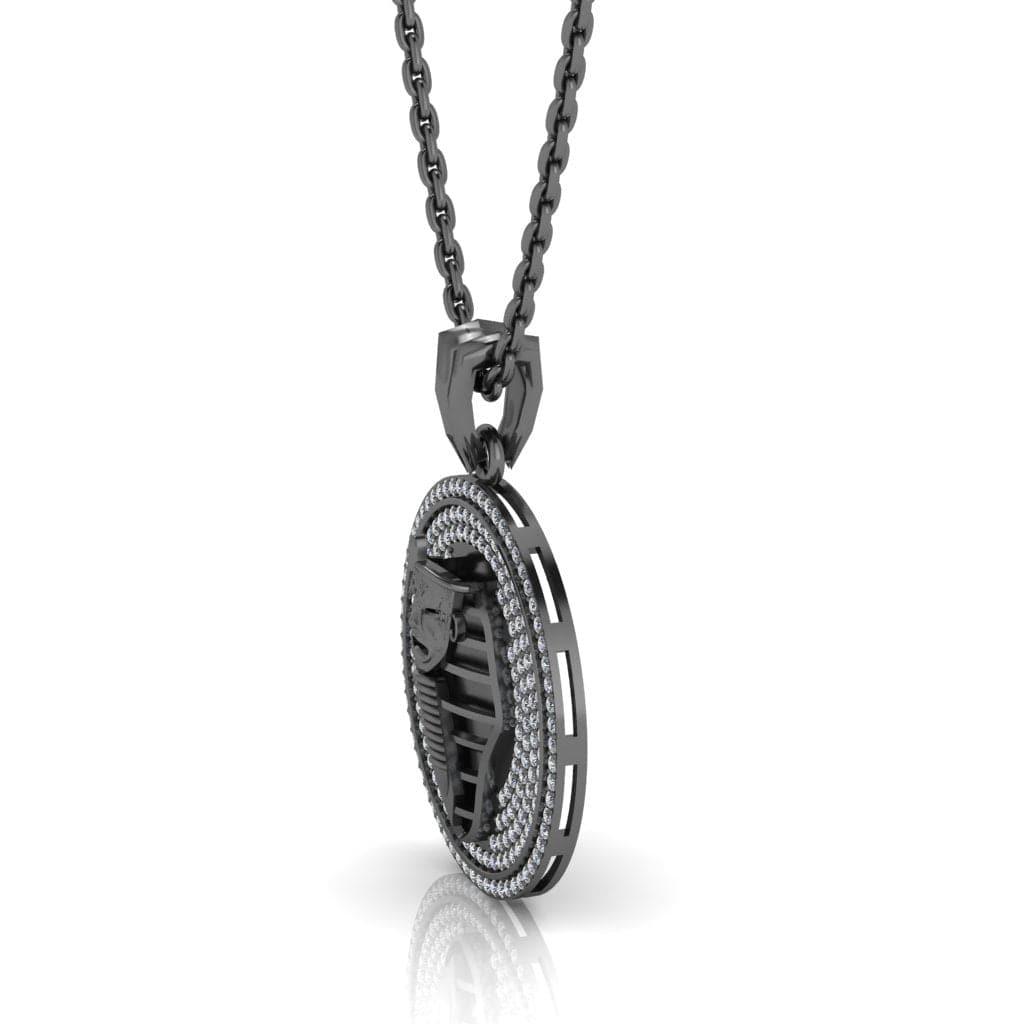 JBR “Egyptian mummies “ Round Cut Sterling Silver Necklace - JBR Jeweler