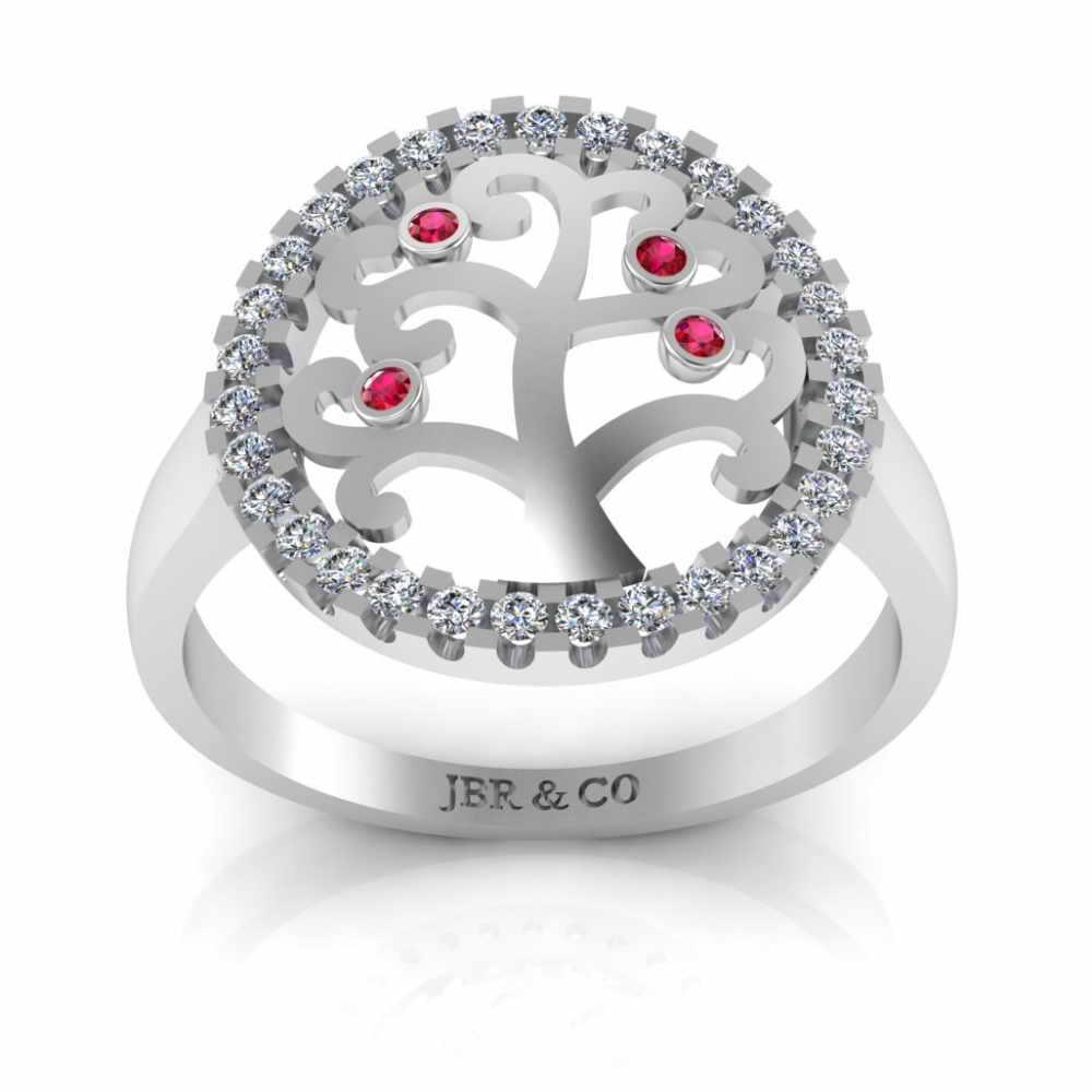 JBR Jeweler Silver Ring JBR Family Tree For Life Sterling Silver Ring