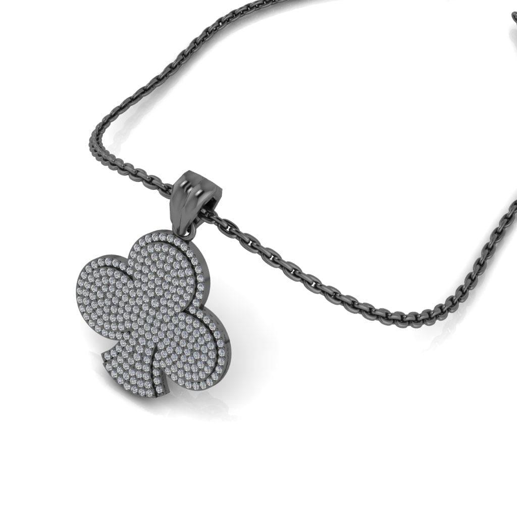 JBR Jeweler Silver Necklaces JBR “Gambling”Clubs of Poker Inspired Sterling Silver Necklace